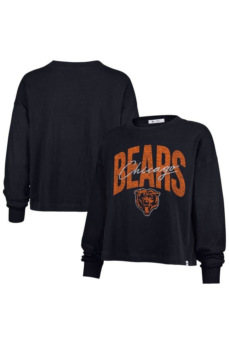 Women's '47 Navy Chicago Bears Muse Sydney Long Sleeve T-Shirt, Main, color, Navy