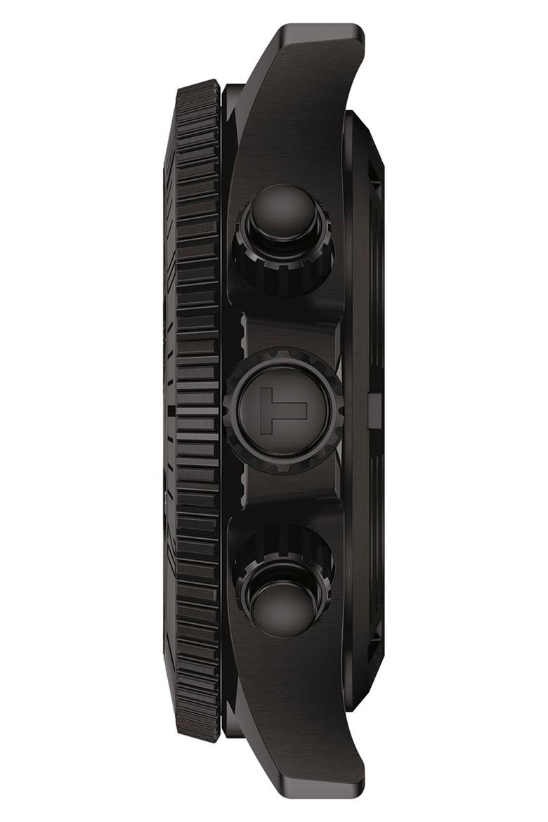 Seastar 1000 Chronograph Matte Black Bracelet Watch, 38mm, Alternate, color, GREY GRADIENT