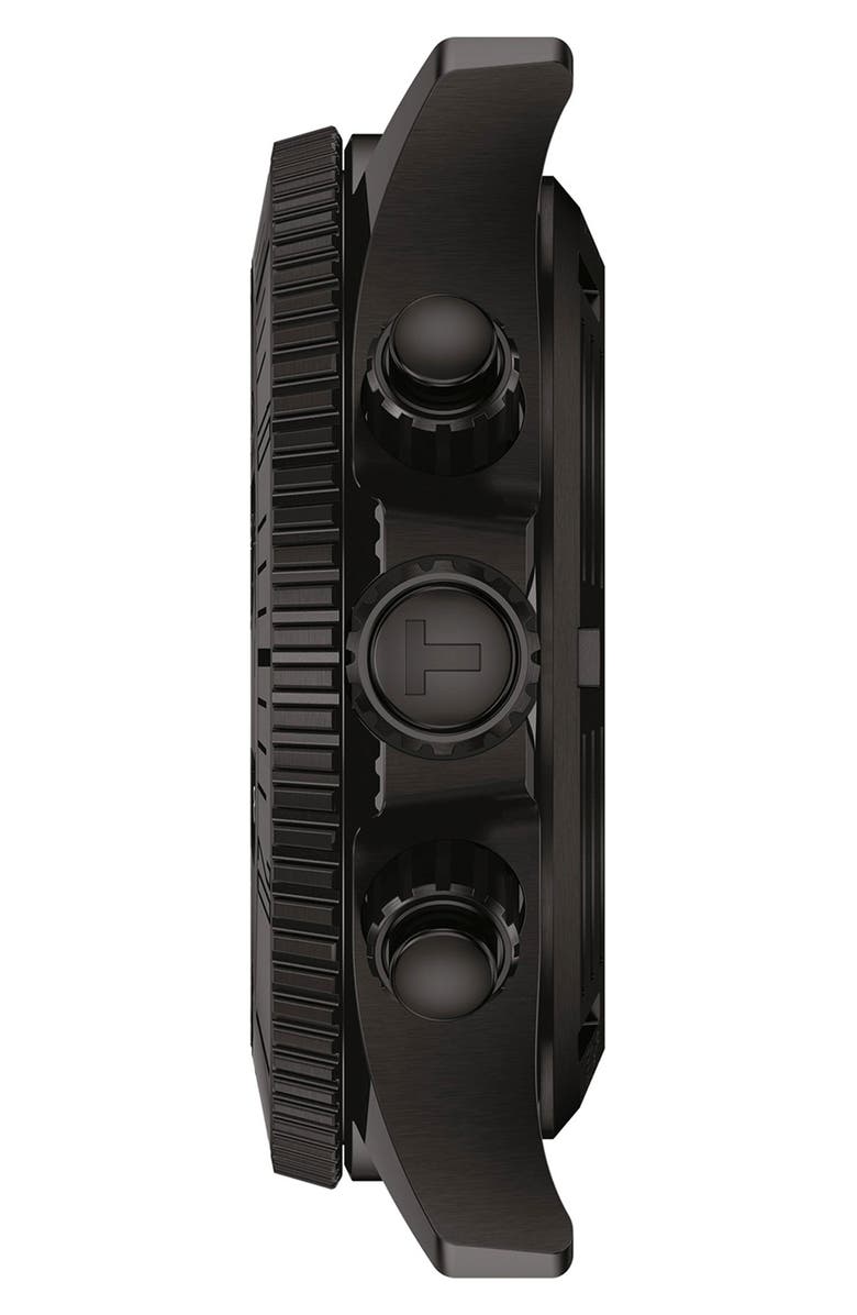 Tissot Seastar 1000 Chronograph Matte Black Bracelet Watch, 38mm, Alternate, color, Grey Gradient