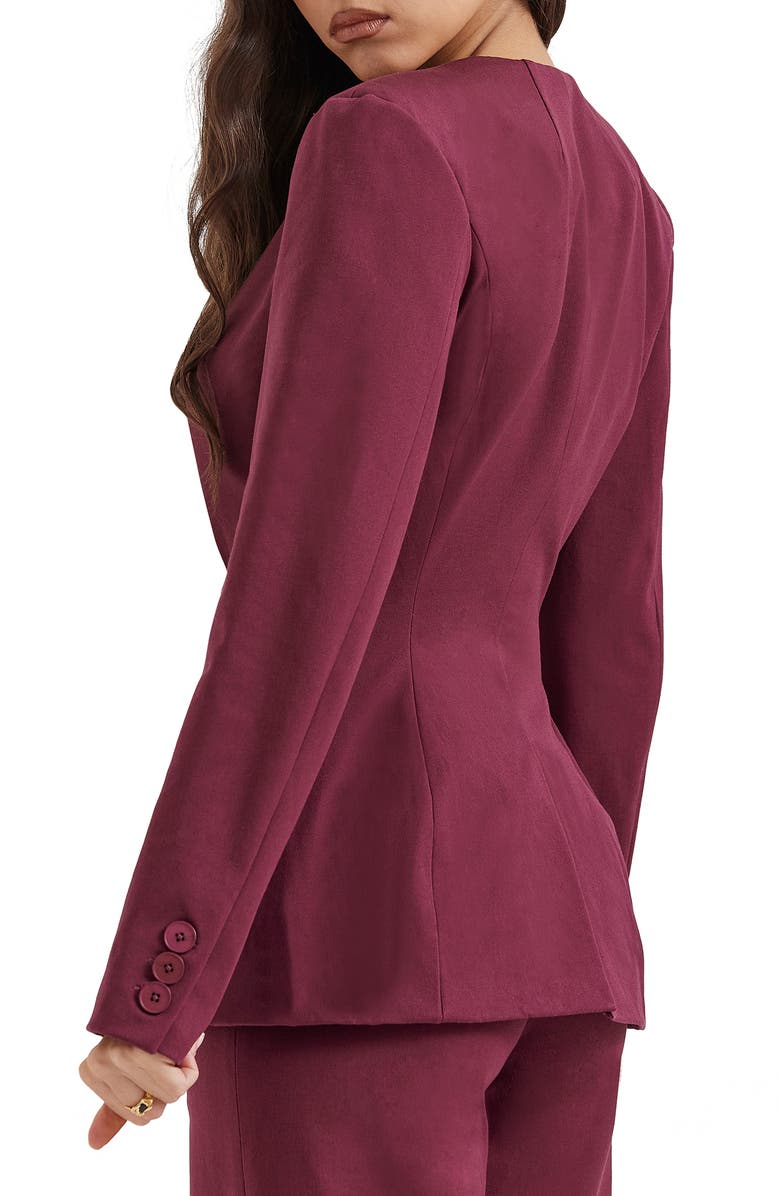 HOUSE OF CB Theodora Stretch Cotton Blend Twill Blazer, Alternate, color, 