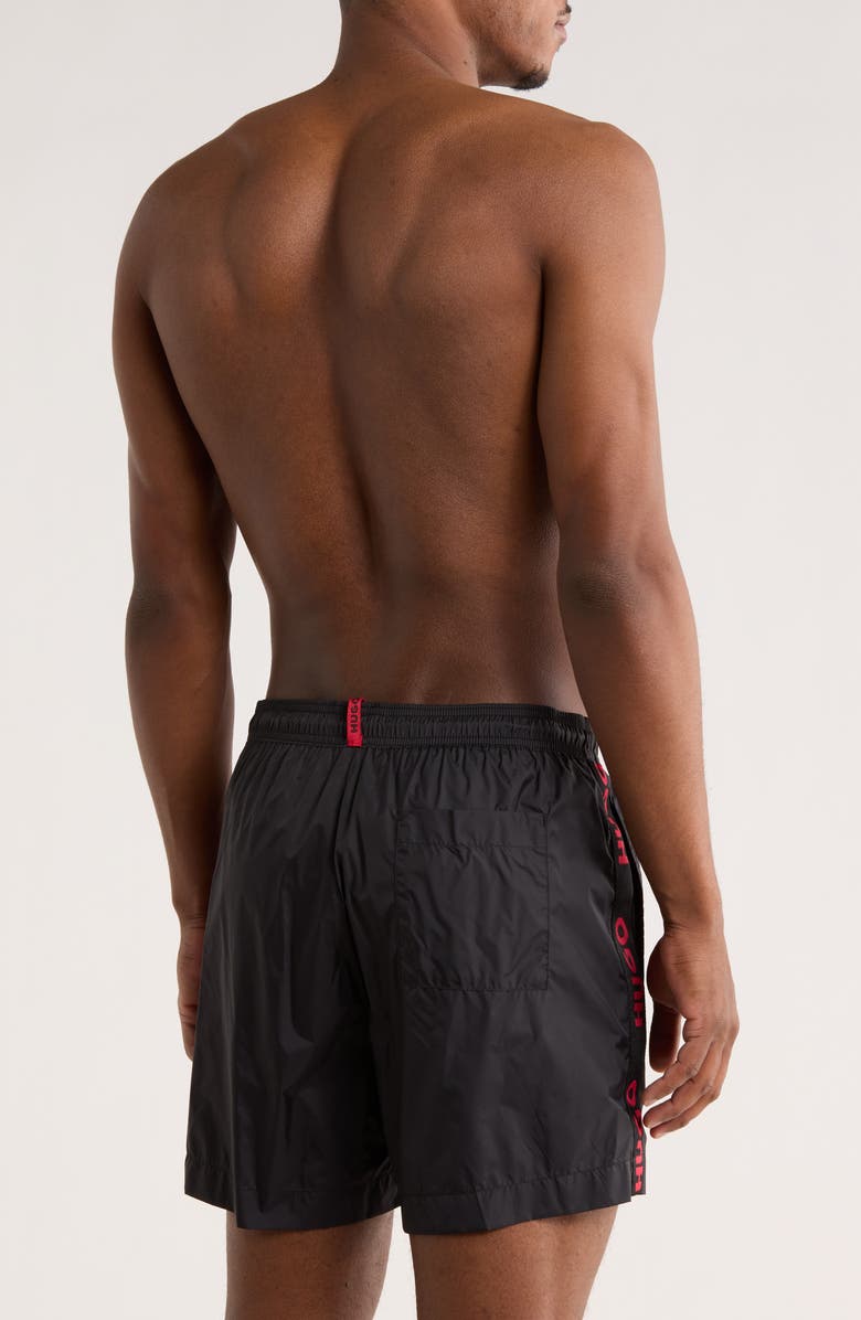 BOSS Fab Swim Trunks, Alternate, color, Black