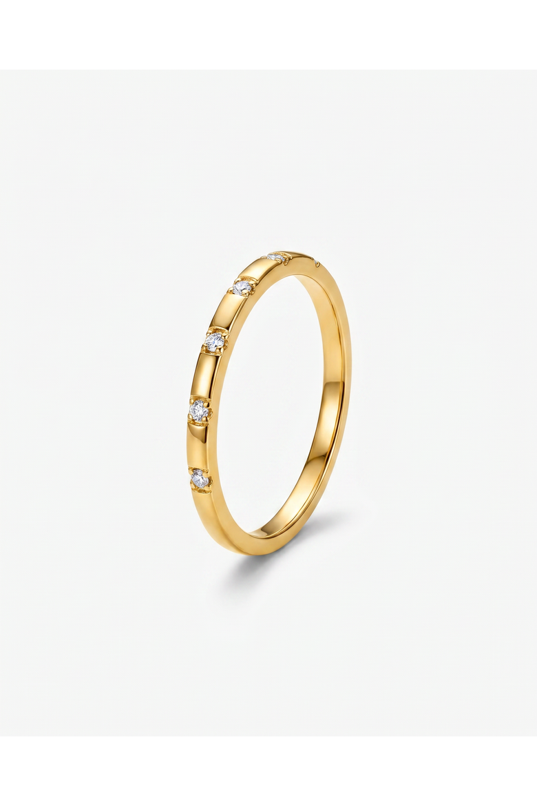 Diamond Polka Dot Stacker Ring 14K, Main, color, 14K Gold