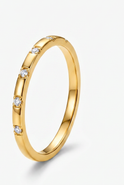 BY ADINA EDEN Diamond Polka Dot Stacker Ring 14K
