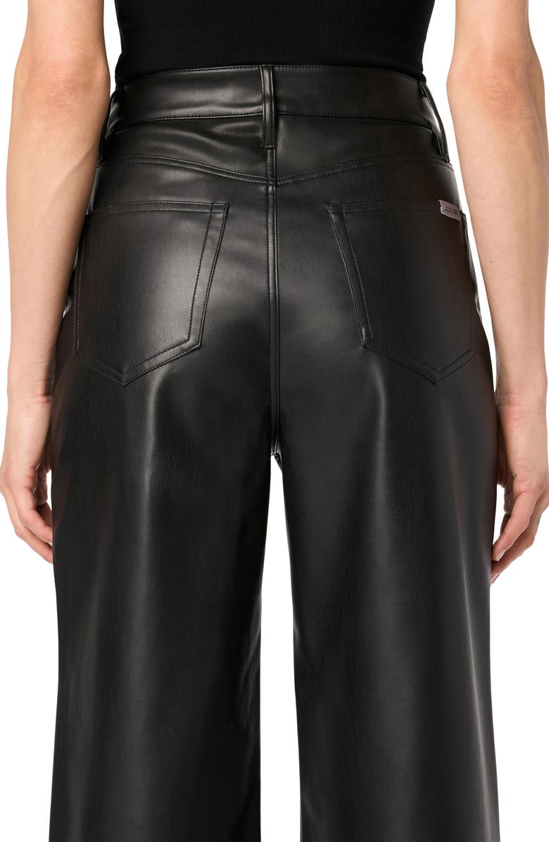 Joe's Faux Leather Ankle Wide Leg Pants, Alternate, color, Black