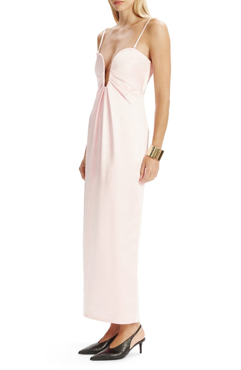Bardot Clea Satin Evening Dress, Alternate, color, Petal Pink