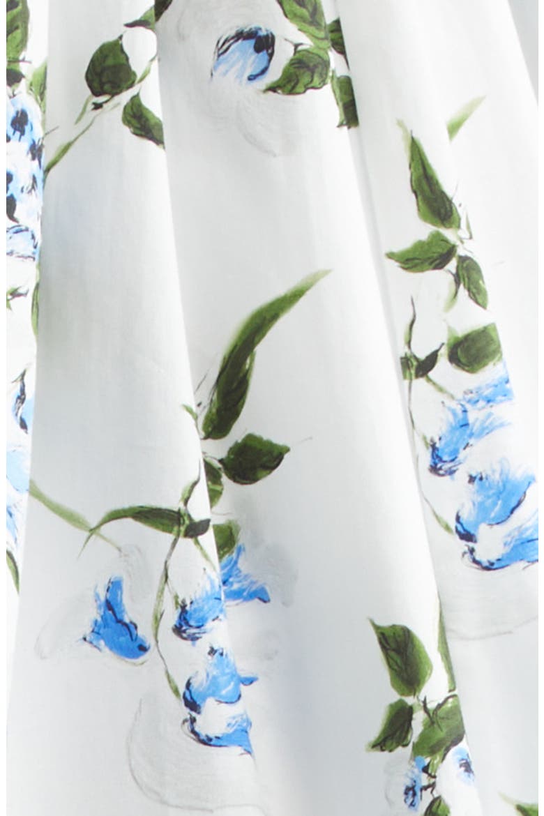 Eglantine Lilac, Lilies & Cherry Print Organic Cotton Minidress, Alternate, color, WHITE-LILAC LILLIES/ CHERRY