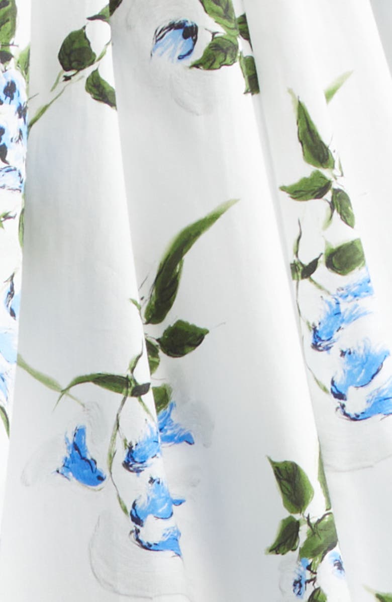 Emilia Wickstead Eglantine Lilac, Lilies & Cherry Print Organic Cotton Minidress, Alternate, color, White-Lilac Lillies/ Cherry