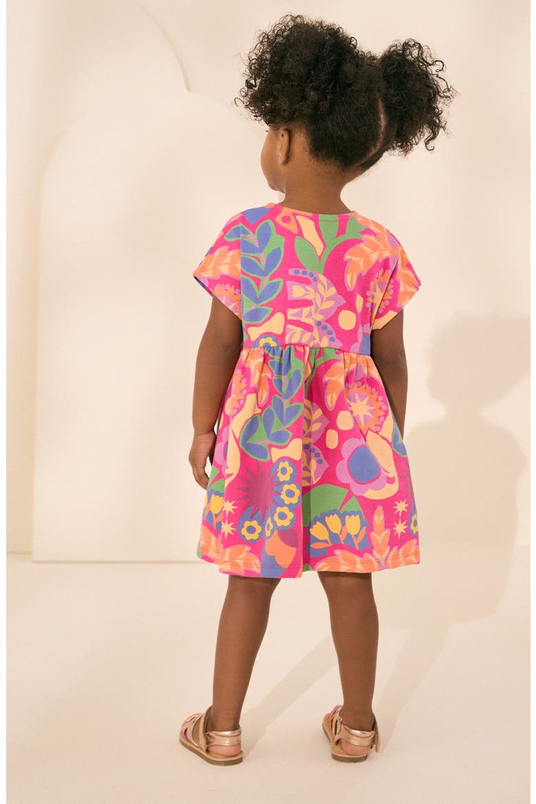 Kids' Floral Cotton Jersey Dress, Alternate, color, PINK