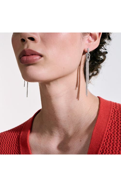 John Hardy Sterling Silver Love Knot Chain Drop Earrings In Silver