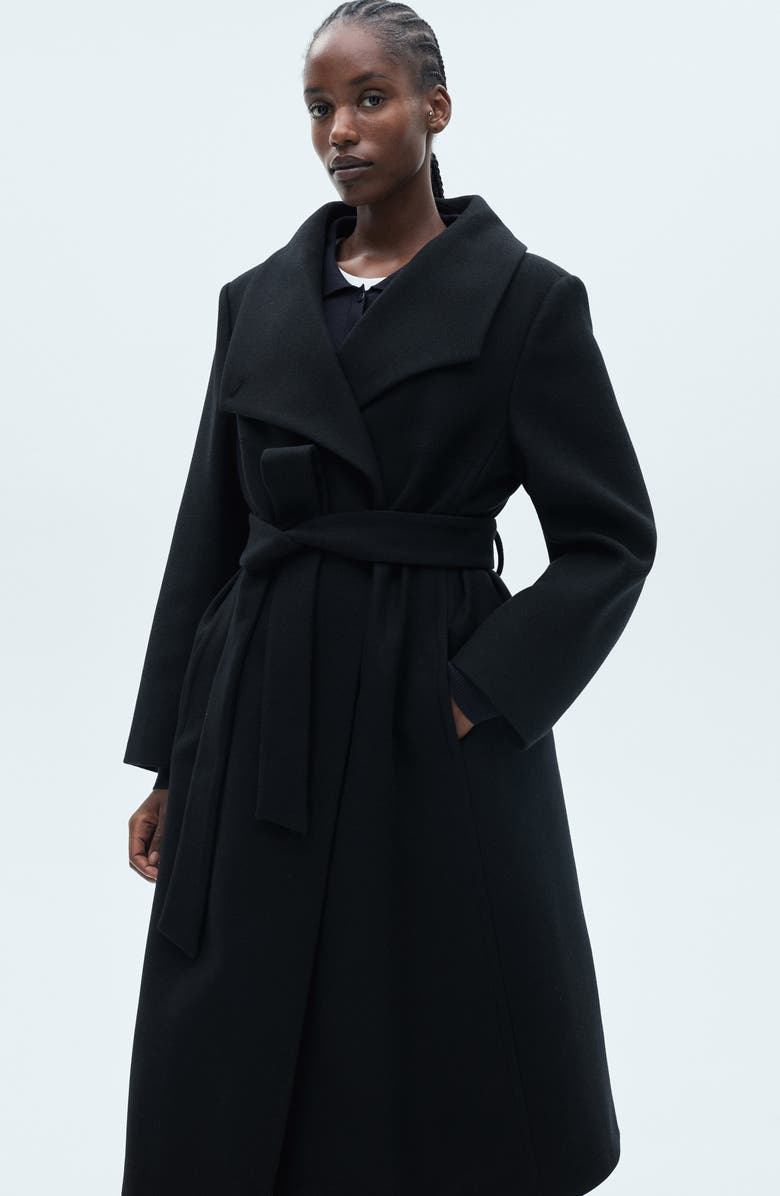 MANGO Wool Blend Coat, Alternate, color,