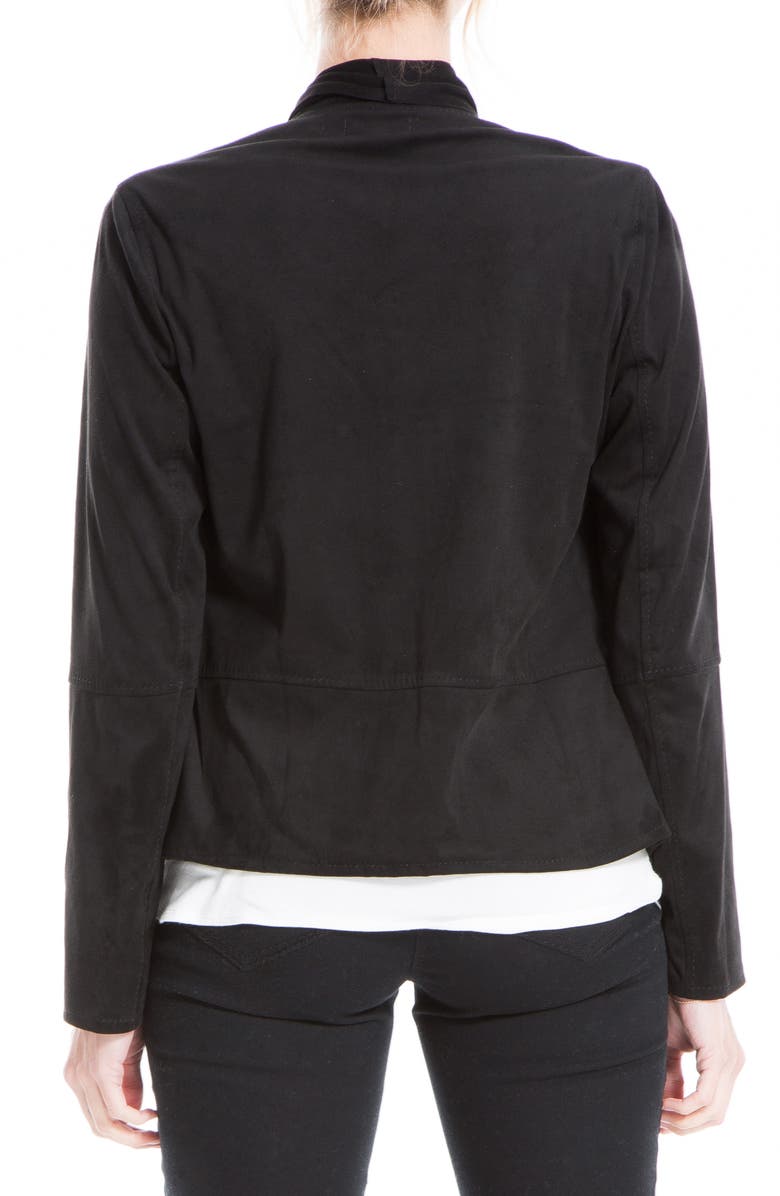 MAX STUDIO Faux Suede Draped Jacket, Alternate, color, 