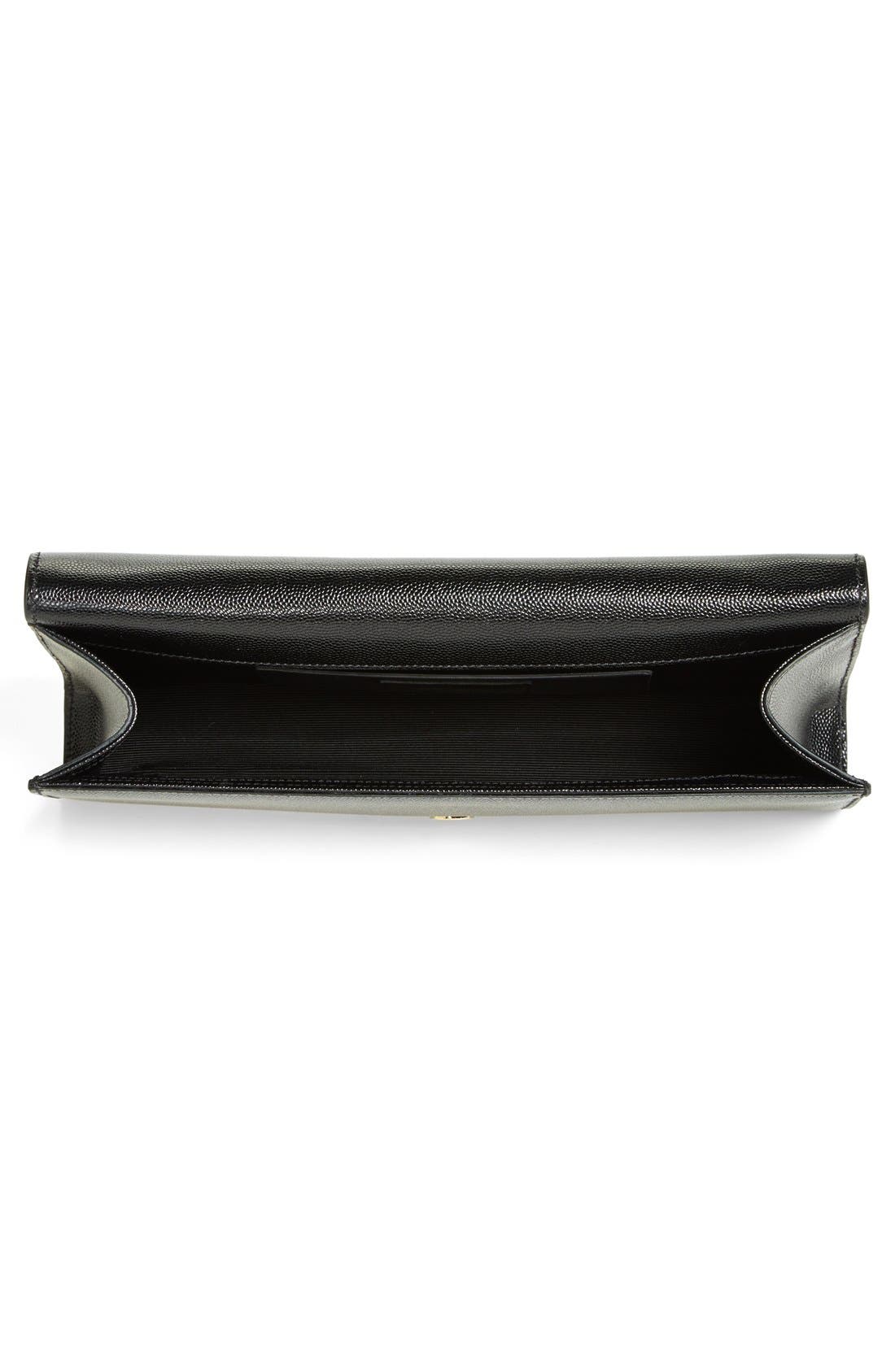 Saint Laurent 'Monogram' Leather Clutch, Alternate, color, 