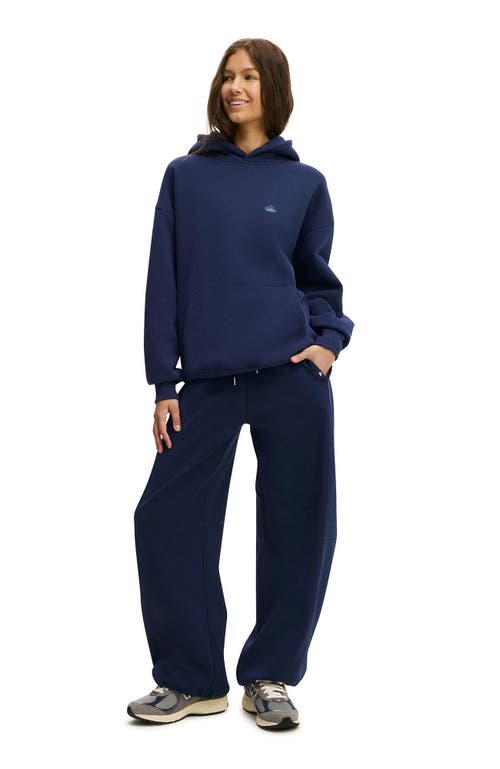 Cotton On Body Active Plush Premium Graphic Hoodie In Blue