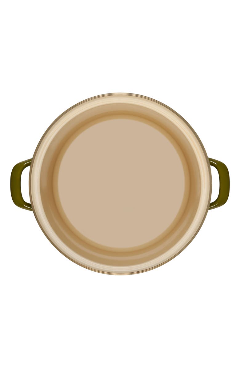 Le Creuset 10 Quart Enamel On Steel Stockpot – Olive Color, Fast-Heating For Soups & Pasta-884129