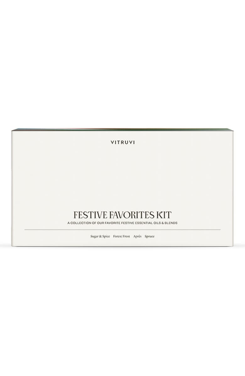 Vitruvi Festive Favorites Diffuser Scents 4-Piece Essential Oil Kit, Alternate, color,