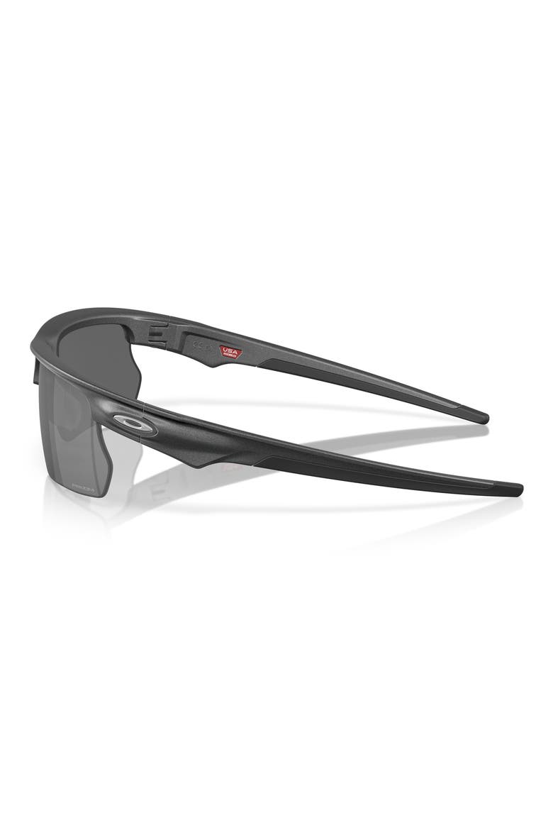 Bisphaera 68mm Prizm™ Gradient Oversize Polarized Rectangular Sunglasses, Alternate, color, BLACK GREY
