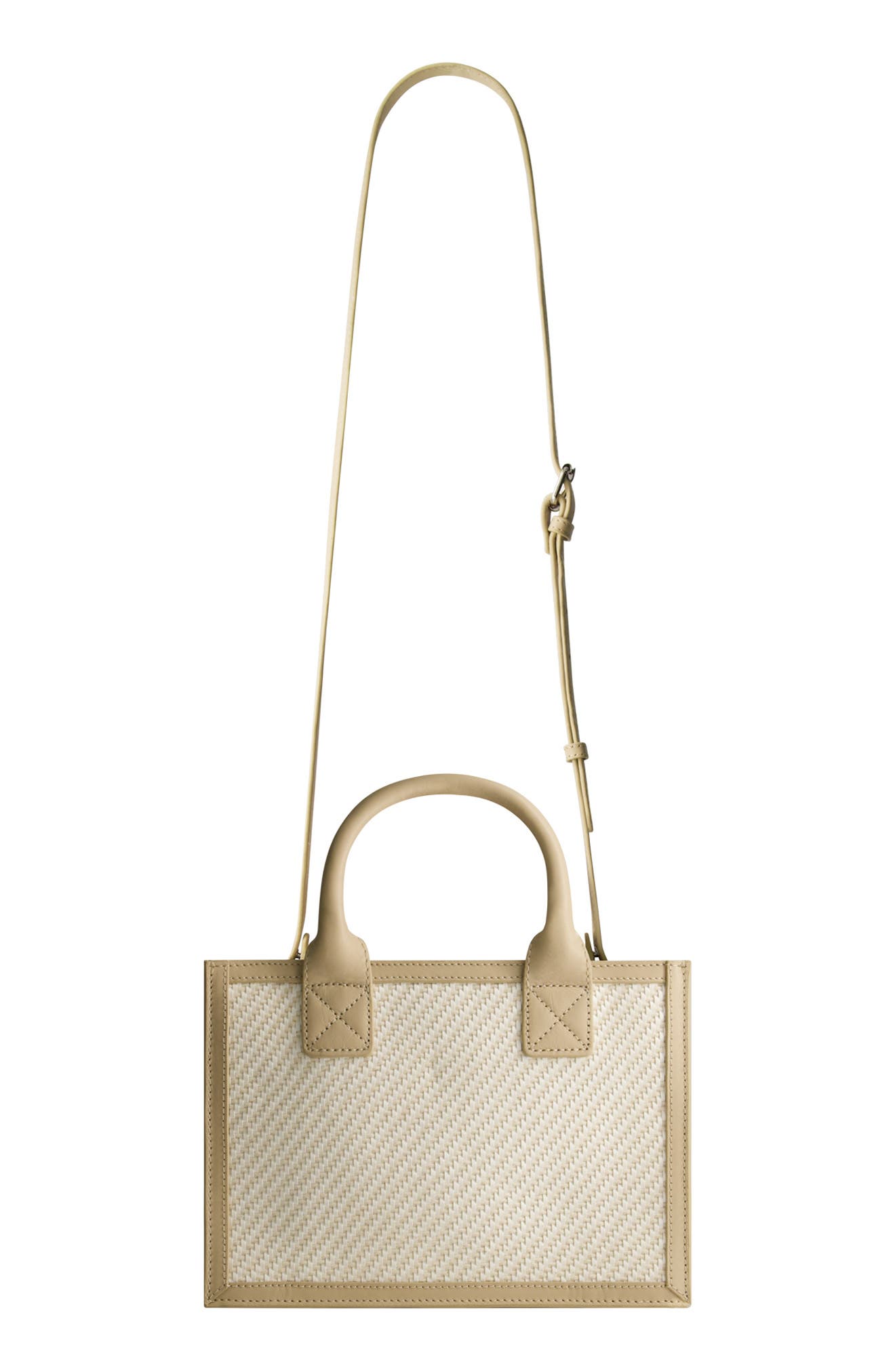 Soft Woven Modern Tote, Alternate, color, TAN/ WHITE
