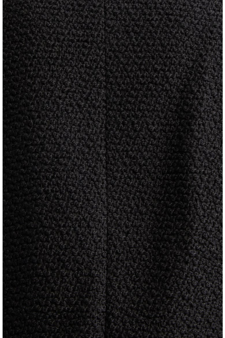 Bejeweled Button Crop Bouclé Tweed Jacket, Alternate, color, NERO