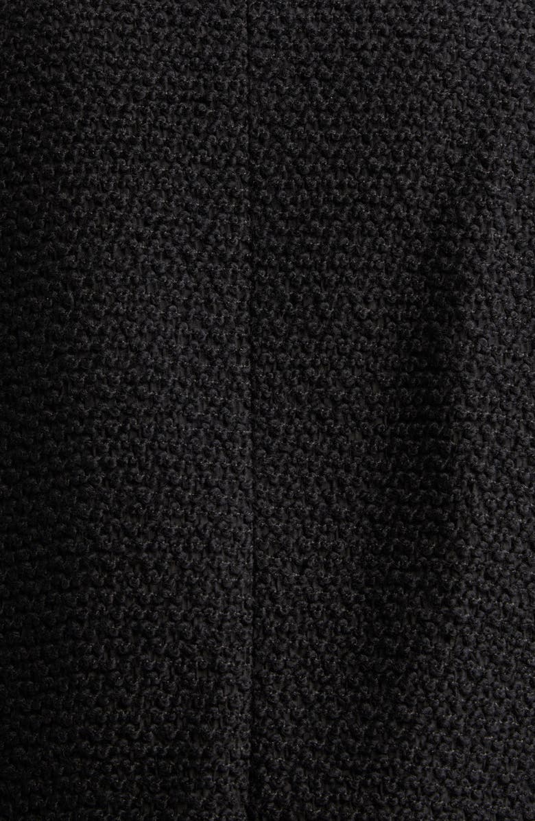 Dolce&Gabbana Bejeweled Button Crop Bouclé Tweed Jacket, Alternate, color, Nero