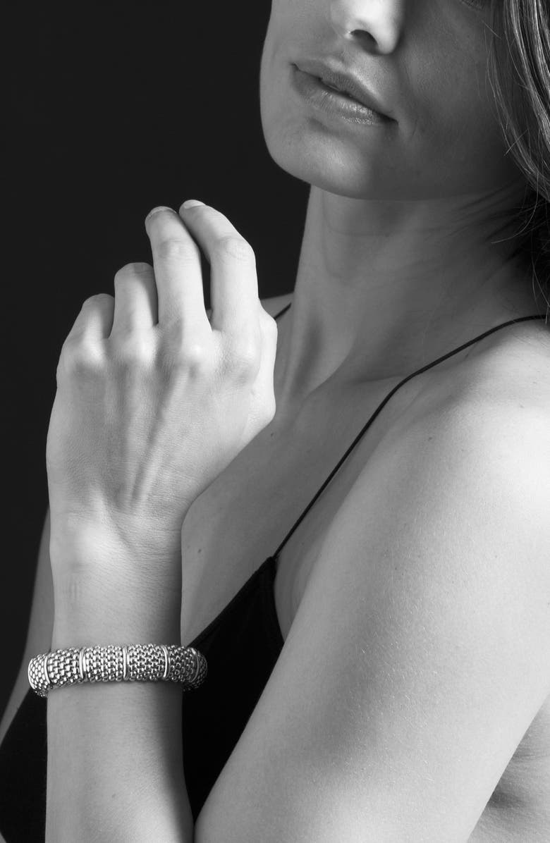 LAGOS Oval Caviar Bracelet, Alternate, color, Silver/ Gold