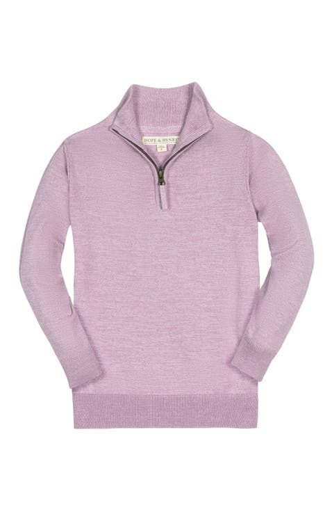 Boys' Organic Fine Gauge Half Zip Sweater, Kids