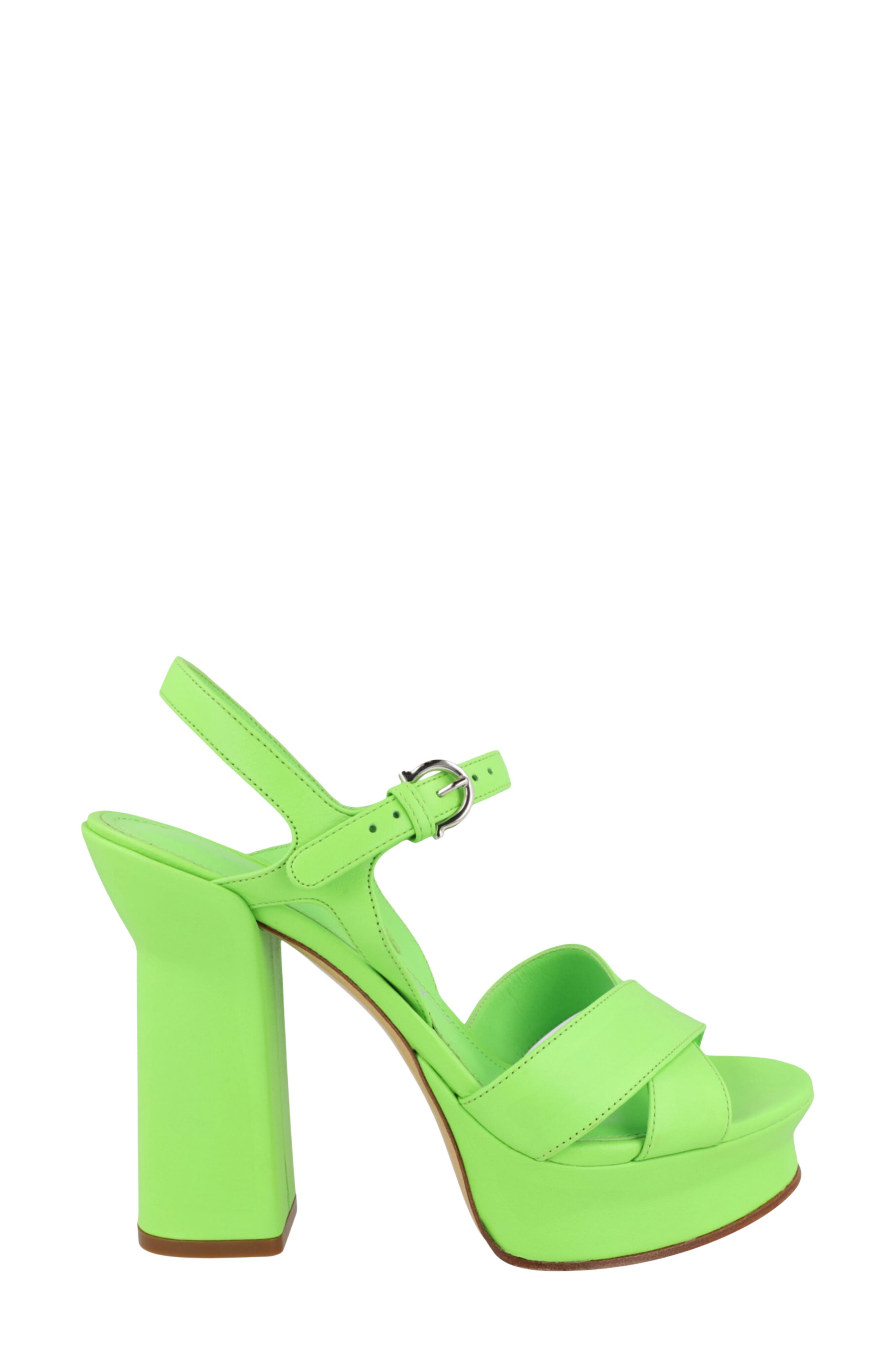 Sonya Leather Platform Sandal, Alternate, color, LIGHT GREEN