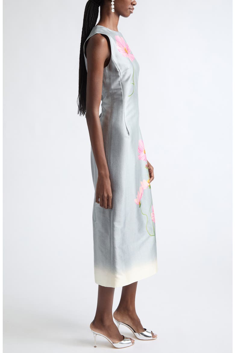 Cosmos Mikako Midi Dress, Alternate, color, PINK/ GREY