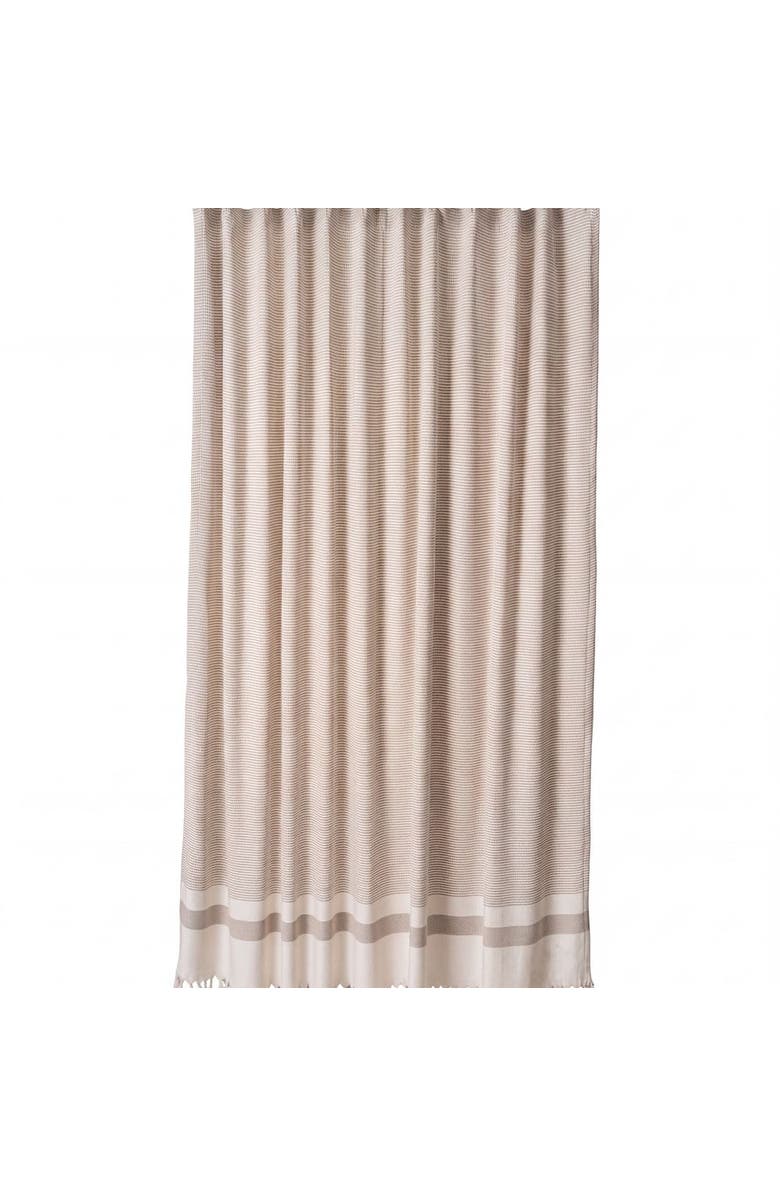 Olive & Linen Pixel Shower Curtain, Alternate, color, Beige