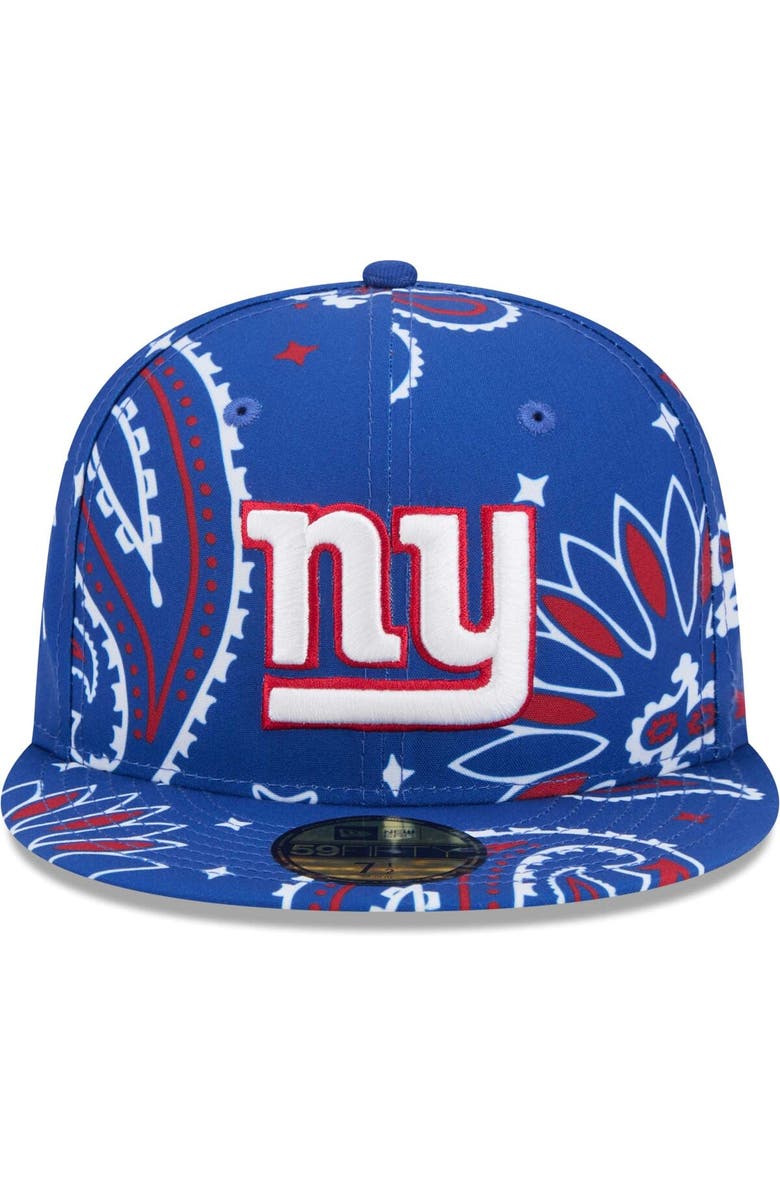 New Era Men's New Era Royal New York Giants Paisley 59FIFTY Fitted Hat, Alternate, color, Royal
