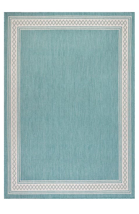 Lucia Classic Diamond Border Indoor/Outdoor Area Rug