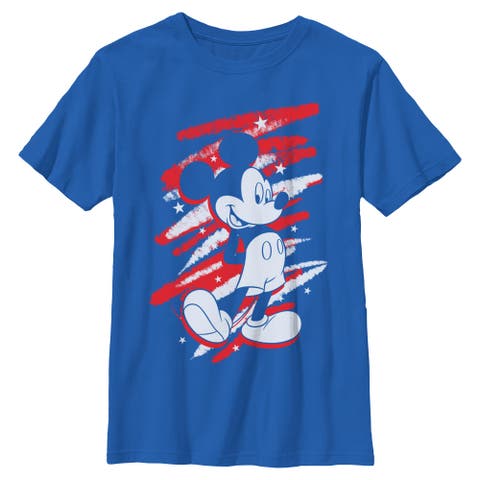 Boy's Mickey & Friends Classic Pose and Scribbles  Graphic T-Shirt