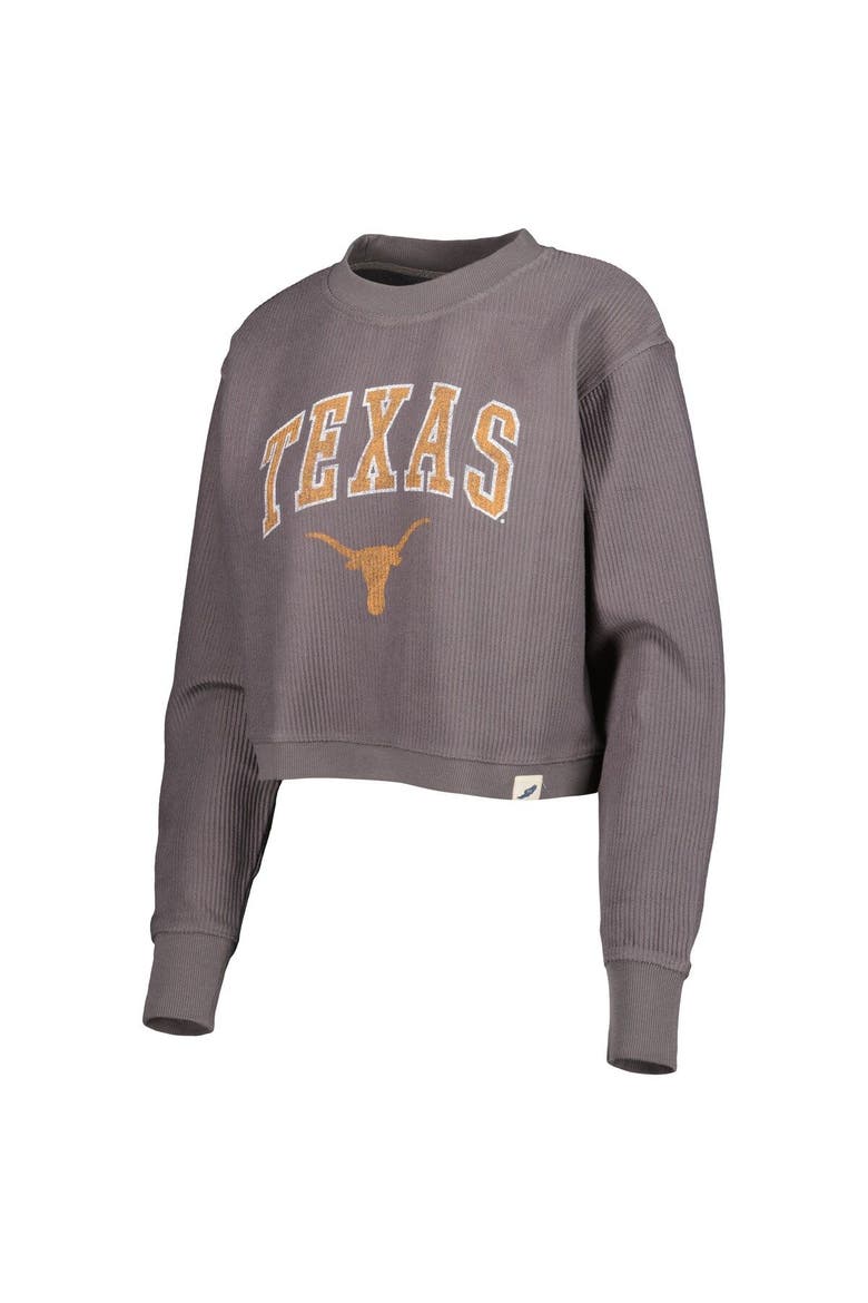 Women's League Collegiate Wear Gray Texas Longhorns Classic Campus Corded Timber Sweatshirt, Alternate, color, Gray