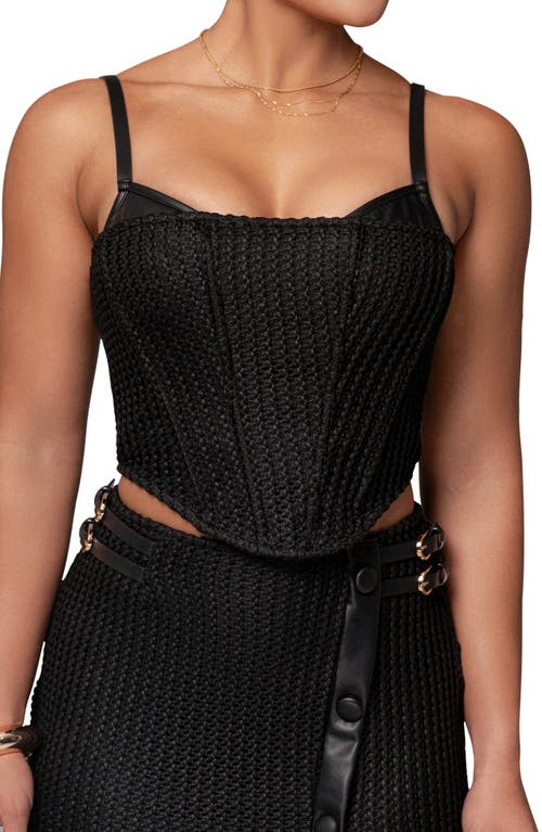 Jluxlabel Harley Textured Faux Leather Corset Top
