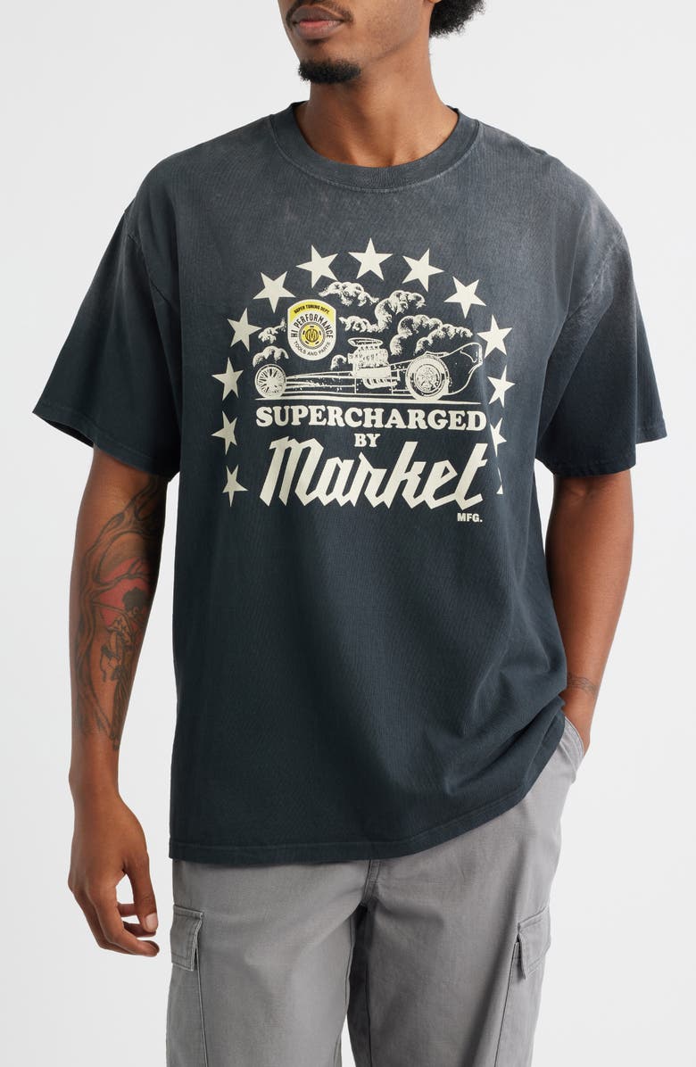 MARKET Supercharged Graphic T-Shirt, Main, color, Pirate Black
