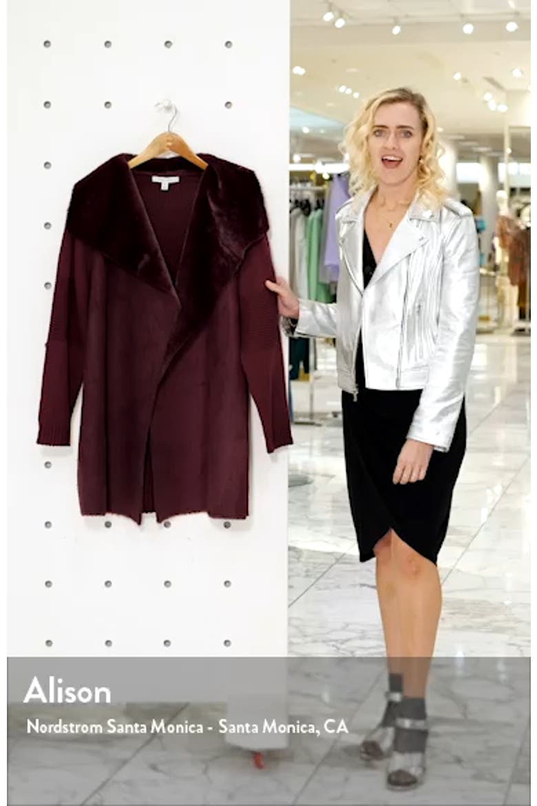 Sweater Jacket with Faux Fur Trim video