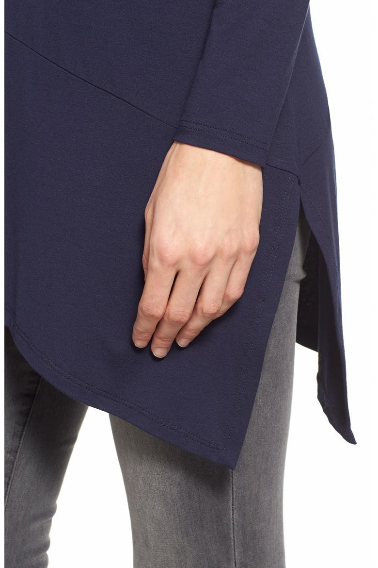 Bateau Neck Asymmetrical Jersey Tunic, Alternate, color, MIDNIGHT