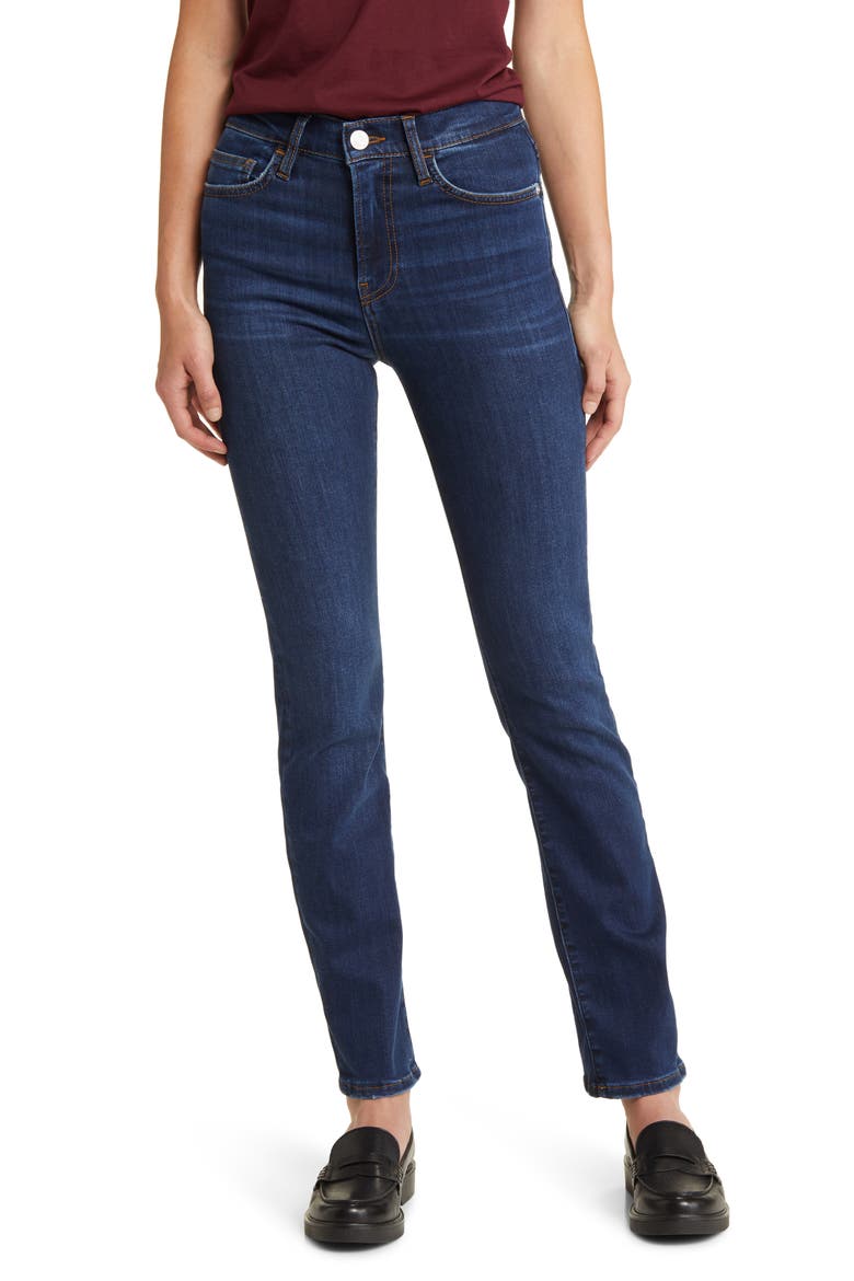 Le High Straight Leg Long Jeans, Main, color, MAJESTY