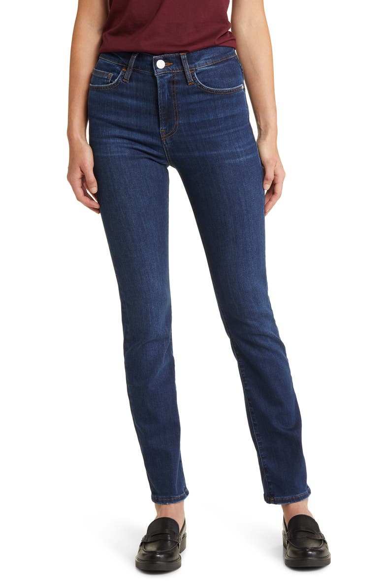 FRAME Le High Straight Leg Long Jeans, Main, color, Majesty