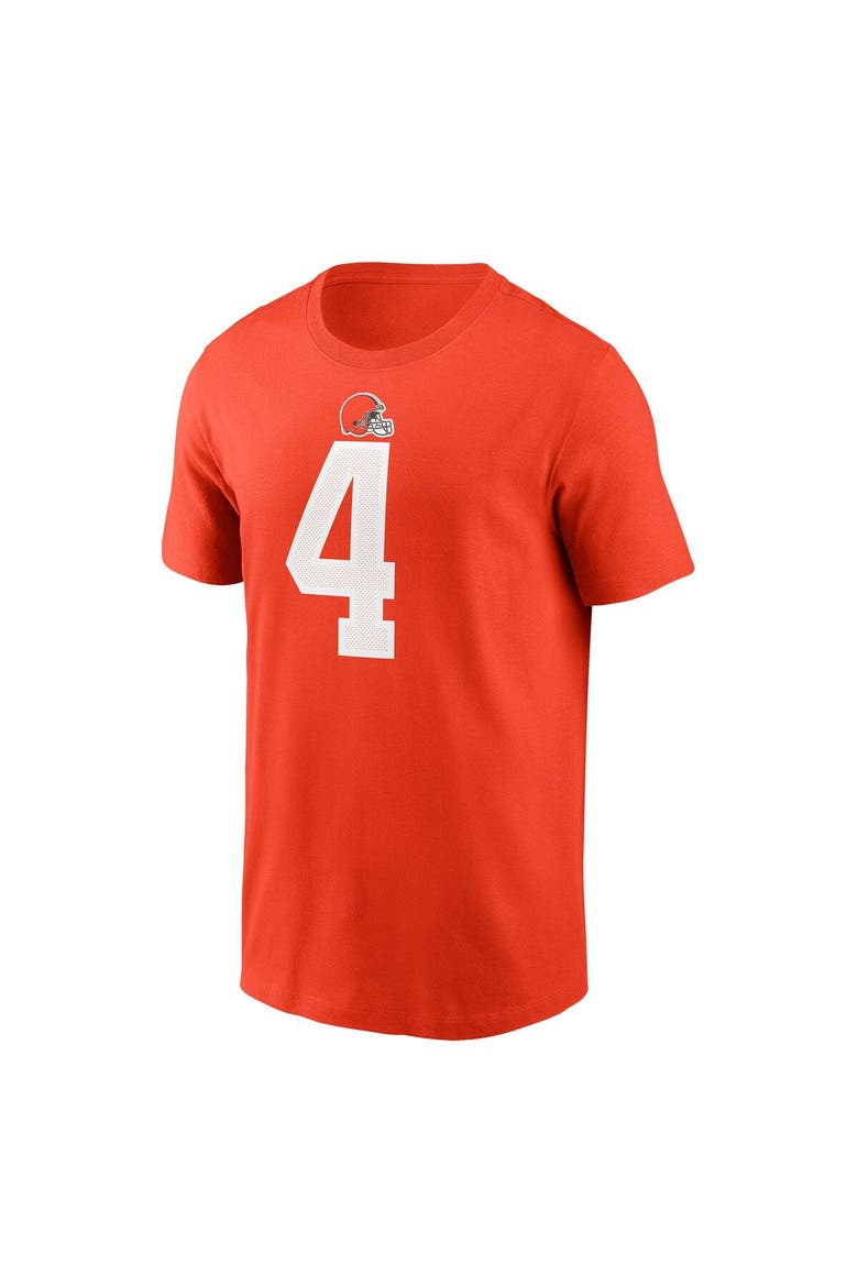 Men's Nike Deshaun Watson Orange Cleveland Browns Player Name & Number T-Shirt, Alternate, color, Orange
