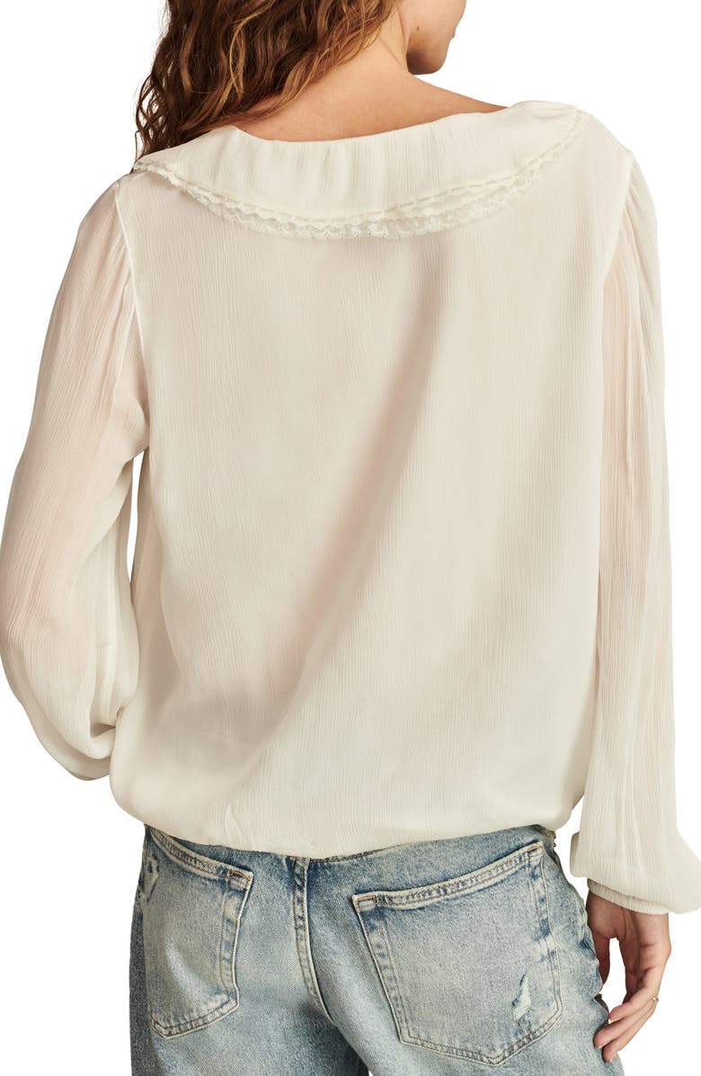 Lucky Brand Tie Neck Top, Alternate, color, Tofu