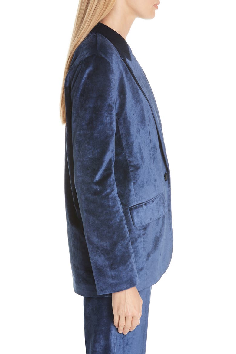 Monty Velvet Blazer, Alternate, color, DENIM BLUE