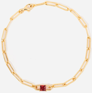 Little Sky Stone Birthstone Paperclip Chain Bracelet