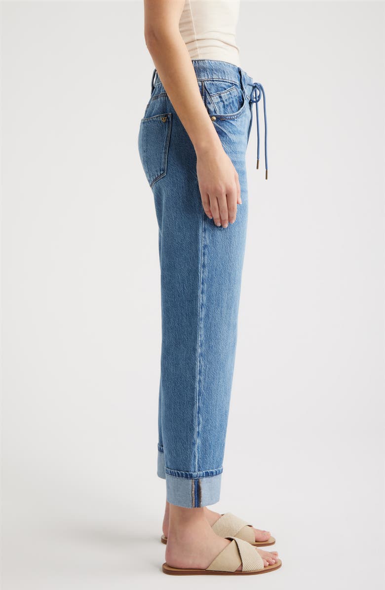Wit & Wisdom High Waist Cuffed Boyfriend Jeans, Alternate, color, Blue Vintage