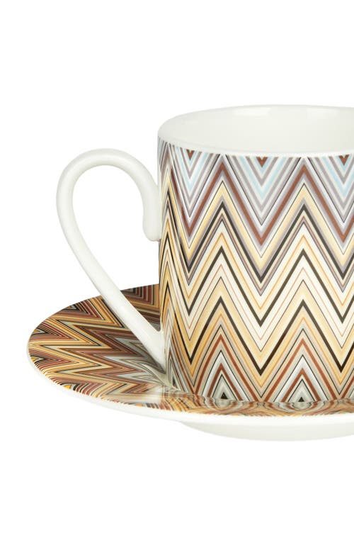 Missoni Home Jarris Set Of 6 Coffee Cups & Saucers In White
