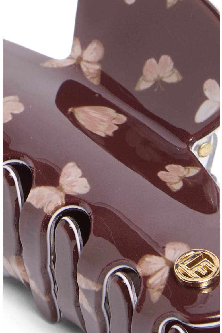 Ruth Butterfly Claw Clip, Alternate, color, BROWN