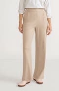 Lands' End Knit High Rise Pleated Wide Leg Pants