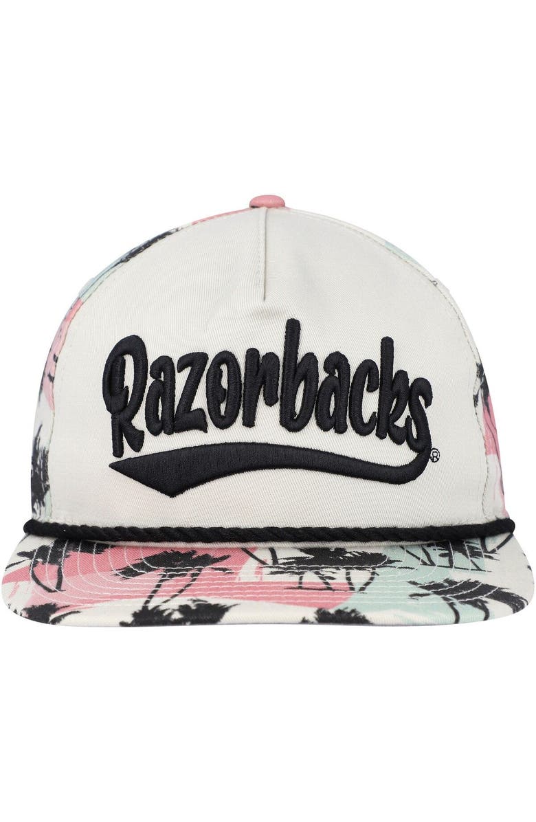 New Era Men's New Era Cream Arkansas Razorbacks High Tide Golfer Snapback Hat, Alternate, color, 