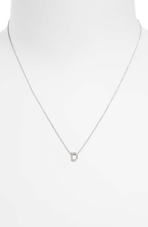 Bony Levy Diamond Pavé Initial Pendant Necklace In 18k White Gold - D