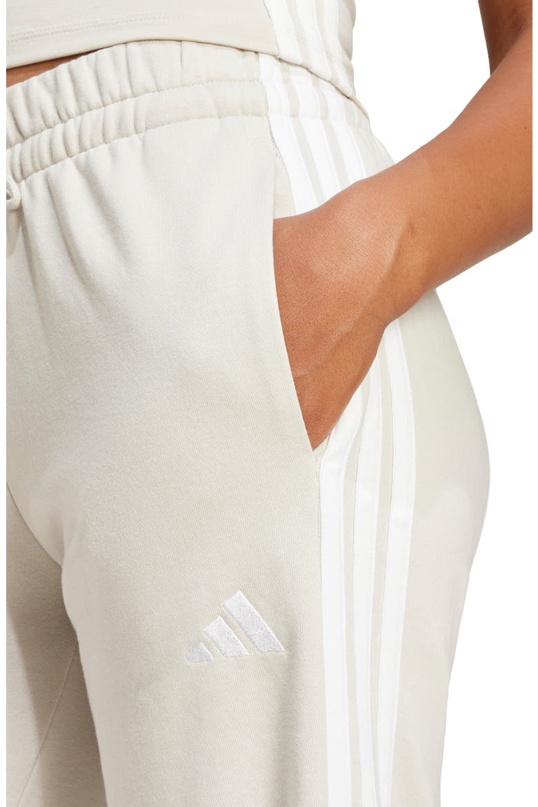 3-Stripes Fleece Sweatpants, Alternate, color, WONALU/ WHITE
