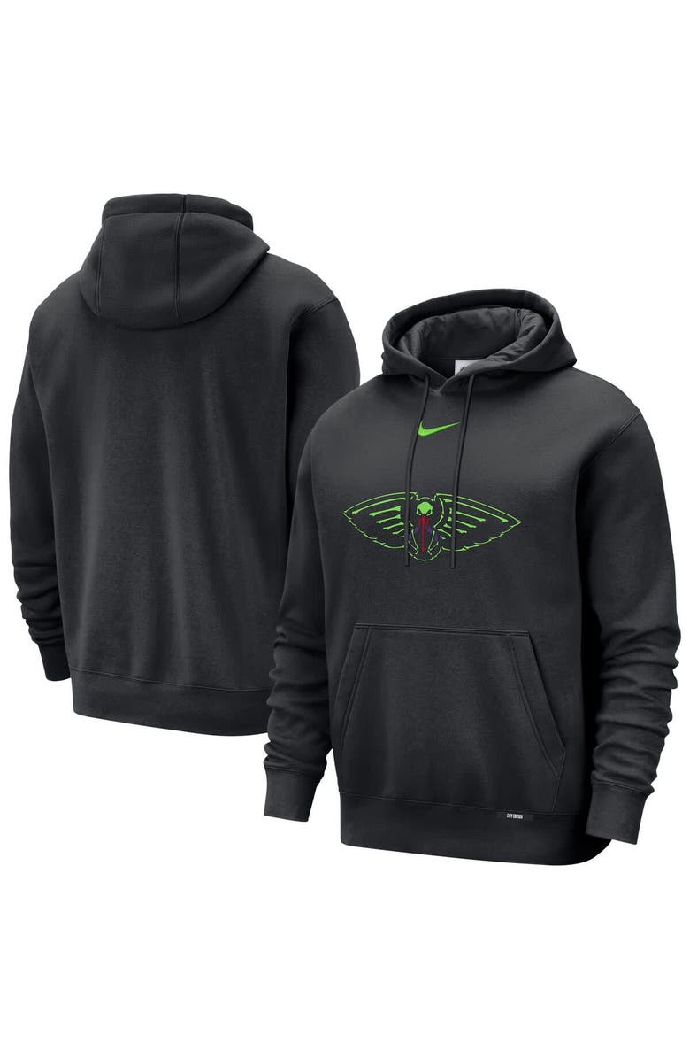 Nike Men's Nike  Black New Orleans Pelicans 2025/26 City Edition Essential Logo Remix Hoodie, Main, color, Black